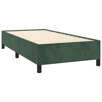 Boxspring met matras fluweel donkergroen 90x200 cm - thumbnail