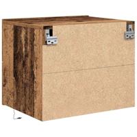 Nachtkastje met lade 2 pcs Oudhout 50 x 39 x 41 cm Bewerkt hout - thumbnail