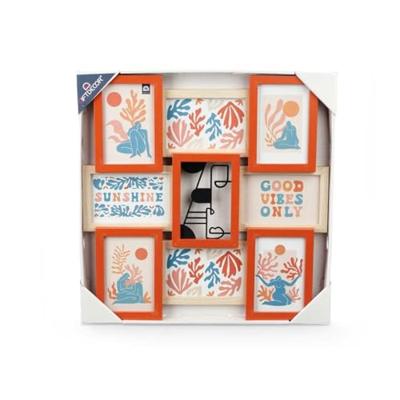 Fotolijsten GiftDecor 411408B Multicolour Metaal Hout MDF (6 Stuks)