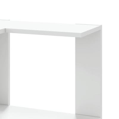 Boekenkast 3-laags hoek 50x50x102 cm bewerkt hout wit - thumbnail