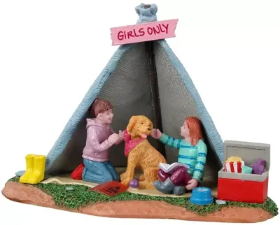 Girls backyard camping kerstfiguur LEMAX - Lemax