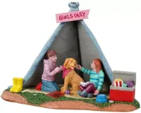 Girls backyard camping kerstfiguur LEMAX - Lemax - thumbnail