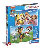 Clementoni legpuzzel paw patrol, 2x20st. - thumbnail