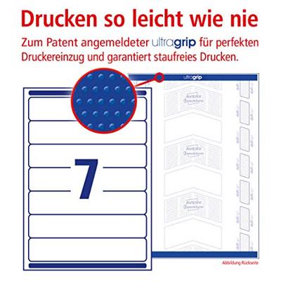 Avery-Zweckform Ordneretiketten L4760-25 38 x 192 mm Papier Wit Permanent hechtend 210 stuk(s)