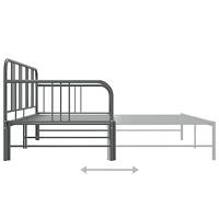 Slaapbankframe uittrekbaar metaal grijs 90x200 cm - thumbnail