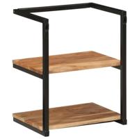 Wandschap 40x30x50 cm massief acaciahout en ijzer - thumbnail