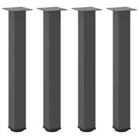 Console tafelpoten 4 st 72-74 cm staal antraciet - thumbnail