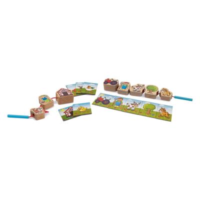 Janod Eichhorn houten rijgspel, 13dlg.