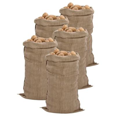 VidaXL Jutezakken 5 stuks 340 g/m² 65x135 cm 100% jute