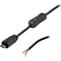 TRU COMPONENTS TC-2509036 USB-kabel met schakelaar Stekker, recht 2-polig bezet 1 stuk(s) - thumbnail