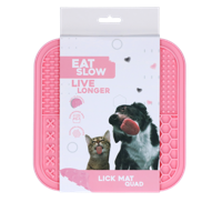 Eat Slow Live Longer Lick Mat Quad Pink - thumbnail