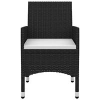 5-delige Tuinset met kussens poly rattan en glas - thumbnail