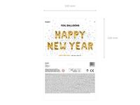 Folieballonnen Happy New Year Goud - thumbnail