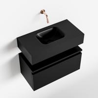 MONDIAZ ANDOR 60cm toiletmeubel urban. LEX 60cm wastafel urban midden geen kraangat - thumbnail