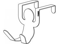 Tiger Deurhaak G-man 40 mm RVS - thumbnail