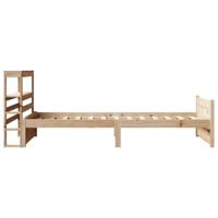 Bedframe met hoofdbord massief grenenhout 90x200 cm - thumbnail
