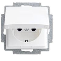 Busch-jaeger stopcontact met randaarde en KB inbouw 1-voudig SI-B 20-eukr-914 - thumbnail