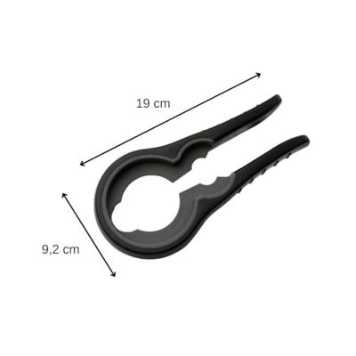 Fackelmann Food&More pot- en flesopener zwart/grijs