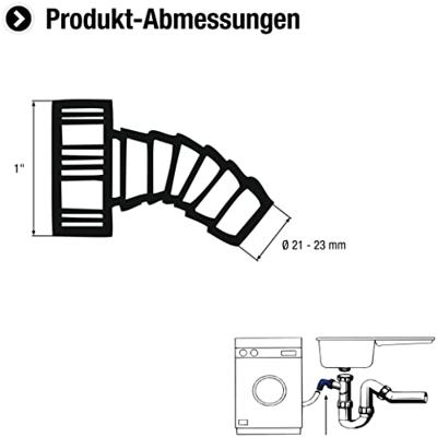 Cornat Slangaansluitstuk Haaks Spoelbak 1&apos; - TEC356398R