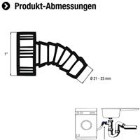 Cornat Slangaansluitstuk Haaks Spoelbak 1&apos; - TEC356398R - thumbnail