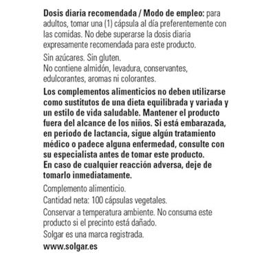 Solgar Biotine 5000 mcg Capsules Solgar Biotine 5000 mcg Capsules