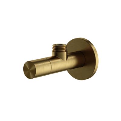 Hotbath Archie Hoekstopkraan Rond Met Filter 1/2 Geborsteld Messing PVD Hotbath Archie Hoekstopkraan Rond Met Filter 1/2 Geborsteld Messing PVD