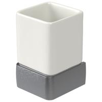 Bekerhouder Haceka Aline Grey 7,4x11,4 cm Keramiek Mat Grijs Haceka - thumbnail