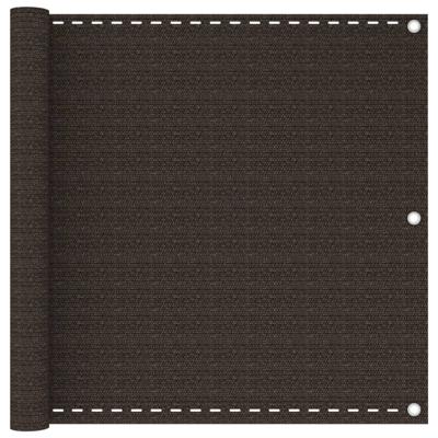 VidaXL Balkonscherm 90x400 cm hdpe bruin