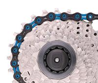 KMC ketting 1/2-11/128 116 10V DLC10 zwart/groen - thumbnail