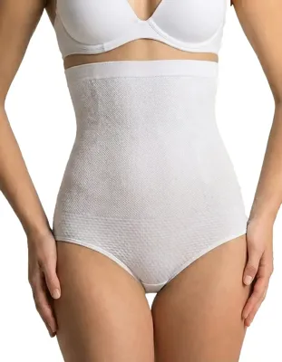 Fine Woman hoge Corrigerende taille slip dames - Shapewear hoge buik corrigerende slip - XL - Wit - Onderbroek - Ondergoed- Corrigerend ondergoed -