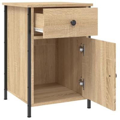 Nachtkastjes 2 st 40x42x60 cm bewerkt hout sonoma eikenkleurig