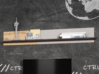 Wandplank BIC 115 cm artisan eik/zijde grijs - thumbnail