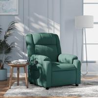 Fauteuil verstelbaar stof donkergroen - thumbnail