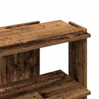 Boekenkast 3-laags 60x30x60 cm bewerkt hout oud houtkleur - thumbnail