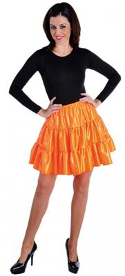 Volangen stroken rok oranje