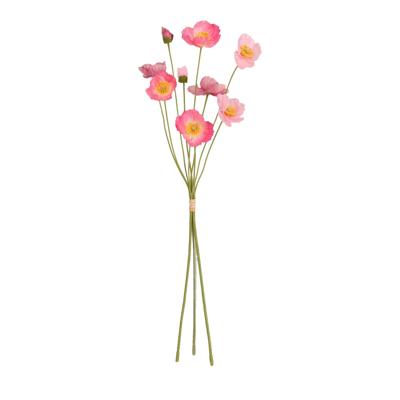 Klaprozen Kunstbloemenbundel 60cm Roze mix