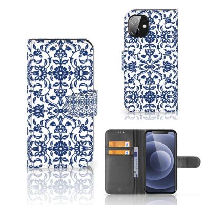 Apple iPhone 12 Mini Hoesje Flower Blue Apple iPhone 12 Mini Hoesje Flower Blue