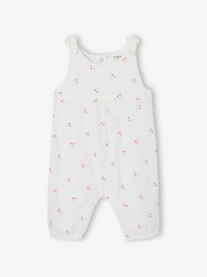 Boxpakje baby van geborduurd katoengaas beige