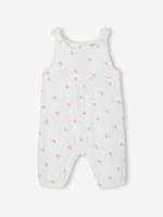 Boxpakje baby van geborduurd katoengaas beige - thumbnail