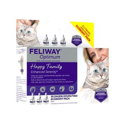 Feliway Optimum verdamper voor de kat 3 Navullingen Feliway Optimum verdamper voor de kat 3 Navullingen