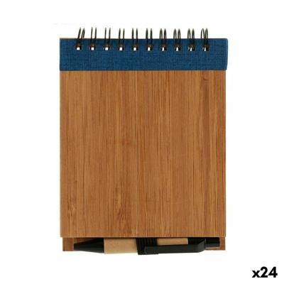 Spiraalnotitieblok met Pen Bamboe 1 x 10 x 13 cm (24 Stuks)