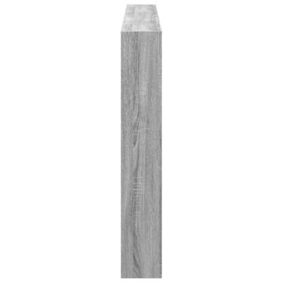 Hoofdbordkast met LED-verlichting 180x17x102 cm grijs sonoma