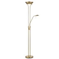 Klassieke vloerlamp 50/50/180cm | Brons | dimbare staande lamp met flexibele leeslamp | LED geintegreerd - thumbnail