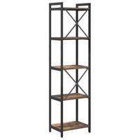 Boekenkast Gerookt eiken 40 x 30 x 153 cm Bewerkt hout - thumbnail