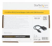 StarTech.com Korte USB naar RS232 Seriële DB9 Adapterkabel met COM-behoud - thumbnail