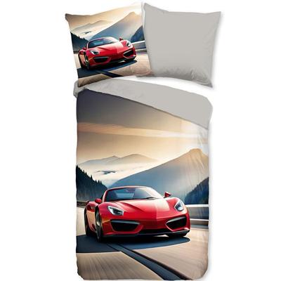 Good Morning Kinderdekbedovertrek "rode sportieve auto" - Multi - (140x200/220 cm) - Katoen Good Morning Kinderdekbedovertrek "rode sportieve auto" - Multi - (140x200/220 cm) - Katoen