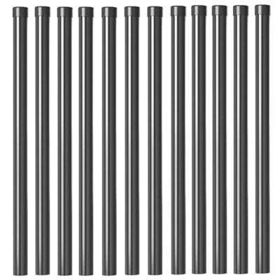 Hekpalen 12 pcs Grijs 60 cm Poedergecoat staal