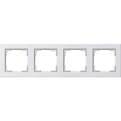 Gira E2 afdekraam 4-voudig zuiverwit glanzend 021429