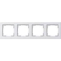 Gira E2 afdekraam 4-voudig zuiverwit glanzend 021429 - thumbnail
