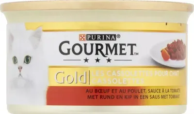 Gourmet Gold Cassolettes rund & kip in tomatensaus 85g